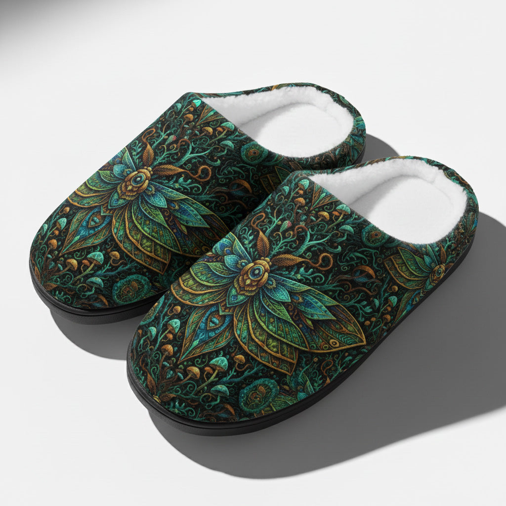 Exotic Wings Fleece-Lined Slippers