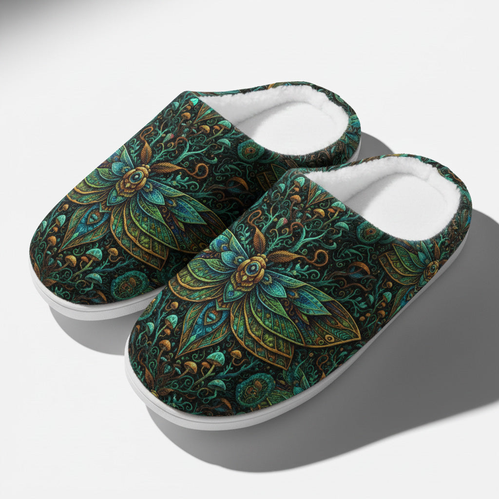 Exotic Wings Fleece-Lined Slippers