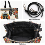 Vintage Black Panther On The Boat - Leather Handbag