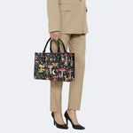 Starry Mushroom Print - Leather Handbag