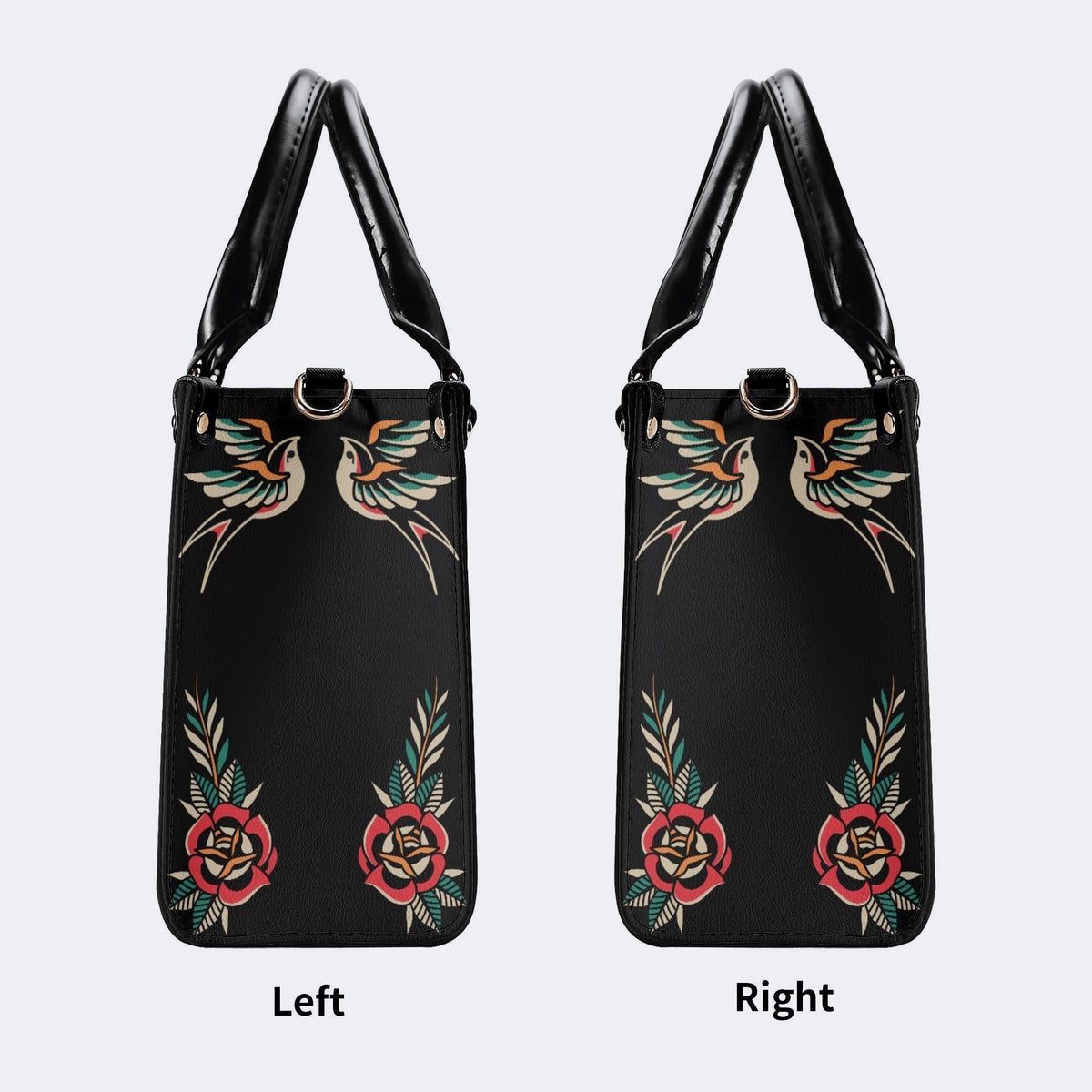 Unisex Tiger Print - Leather Handbag