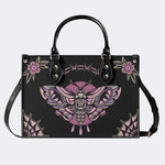Classic Venom Moth Print - Leather Handbag