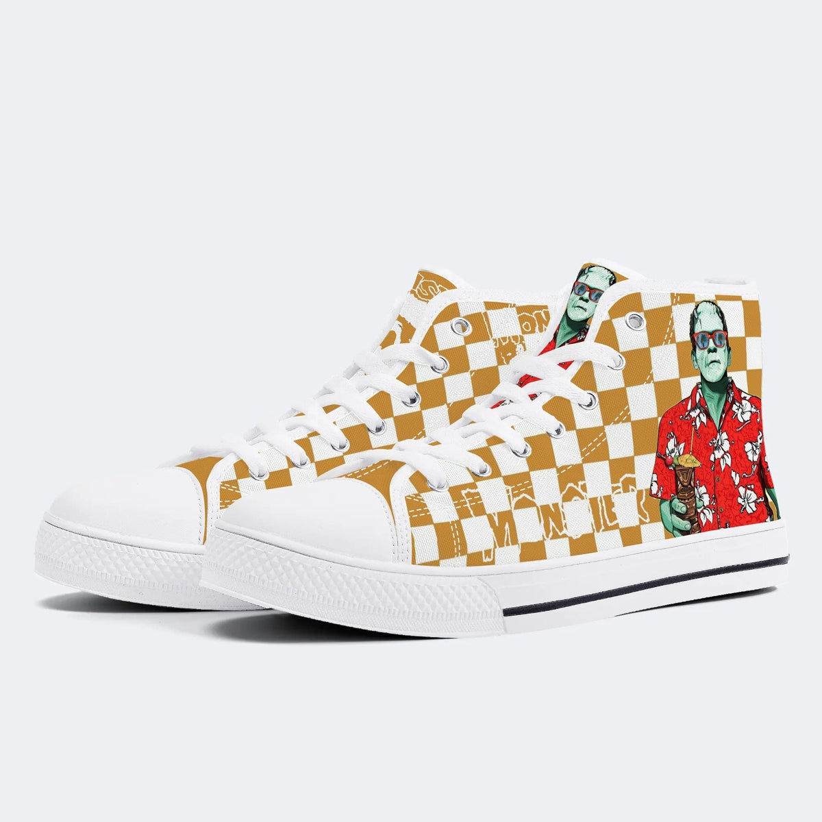 Unisex Monster Print - High Top Canvas