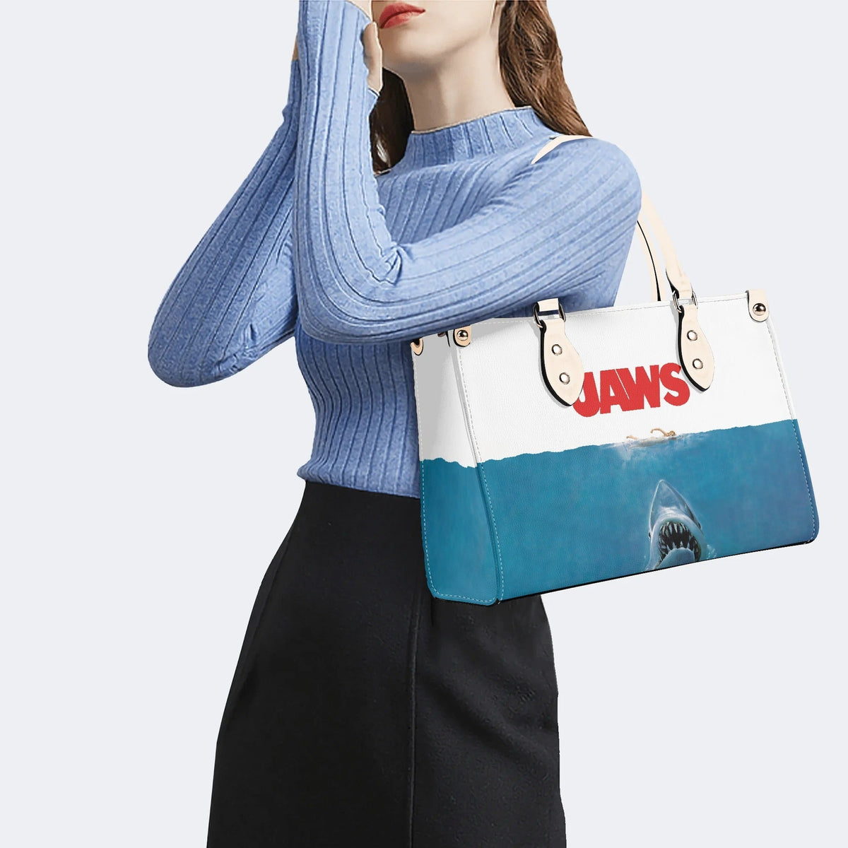 Quint's Shark Fishing Jaws Retro - Leather Handbag