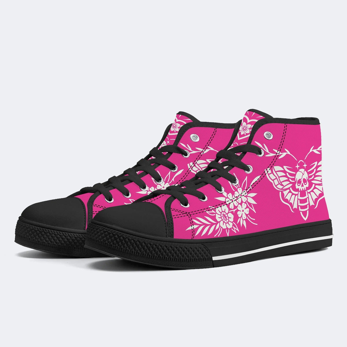 Classic Death Moth Vintage Print - High Top Canvas