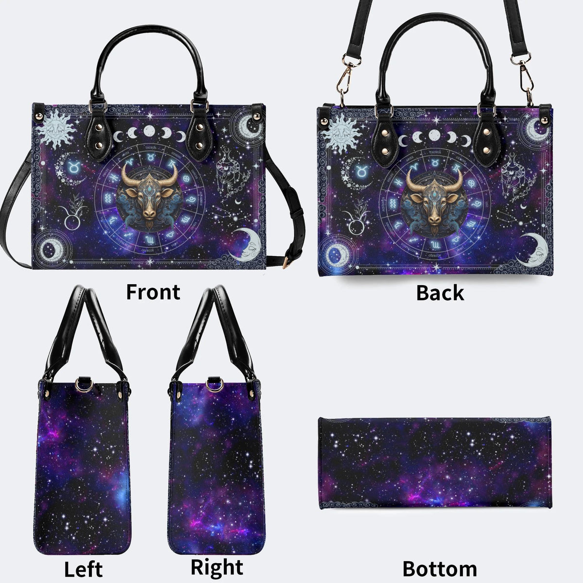 Taurus Starry Sky - Leather Handbag