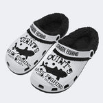 Quint's Shark Fishing Jaws Print - Fur Lined Slippers/Sandals
