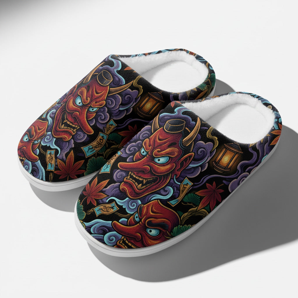 Momiji Tengu Fleece-Lined Slippers