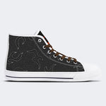 Figure&Wing&Letter Print - High Top Canvas