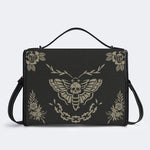 Classic Death Moth Vintage Print - Leather Satchel Bag