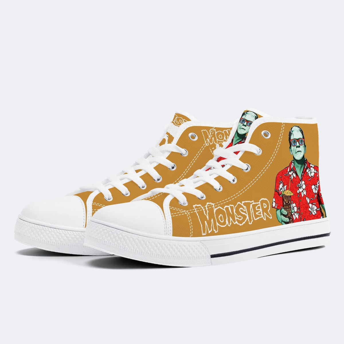 Unisex Monster Print - High Top Canvas