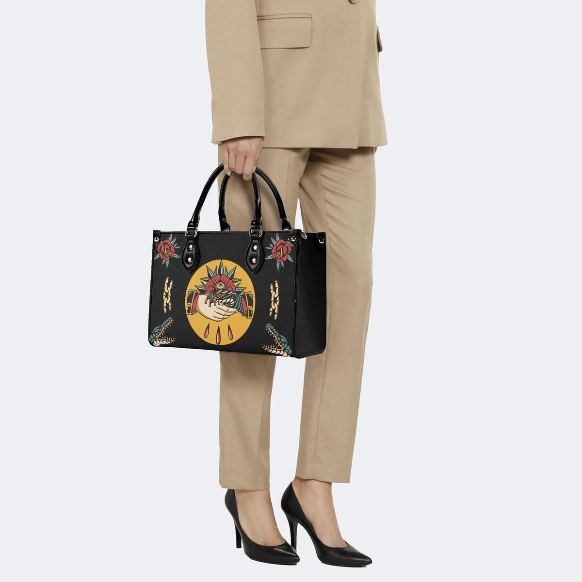 Trust No One Snake - Leather Handbag