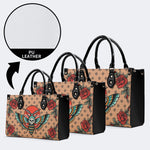 Vintage Rose Death Moth - Leather Handbag