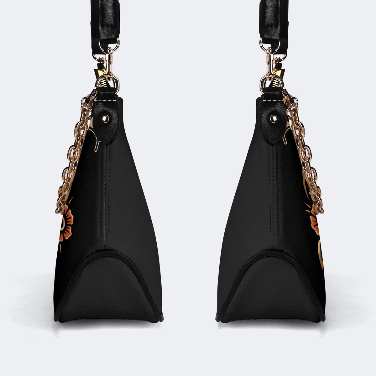 Deal With The Devil Print - Leather Crossbody Bag