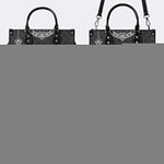 Classic Death Moth Vintage Print - Leather Handbag