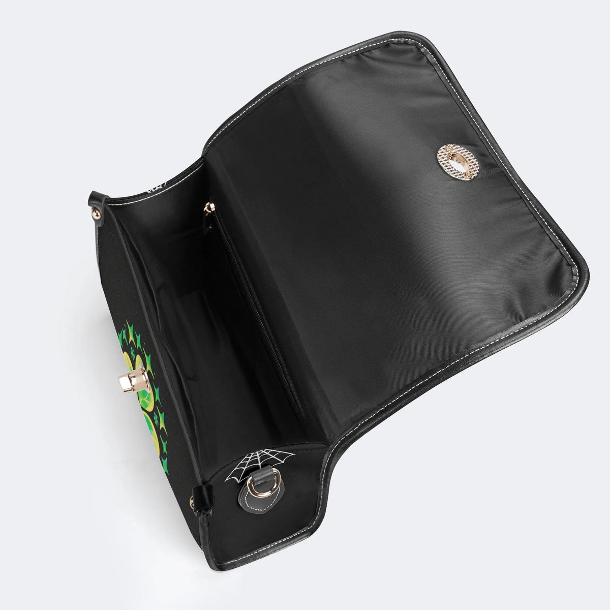 Shamrock Print - Leather Satchel Bag