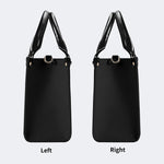 Tarot Skull Butterfly Print - Leather Handbag