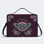 Death Moth Vintage Print - Leather Satchel Bag