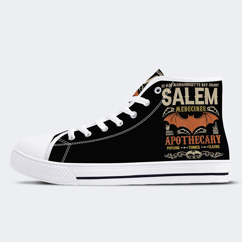 Salem Medicines Apothecary Halloween - High Top Canvas