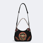 Cowboy Frog Print - Leather Crossbody Bag