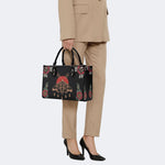 Vintage Death Moth Print - Leather Handbag