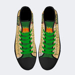 Unisex Skull&Letter Print - High Top Canvas