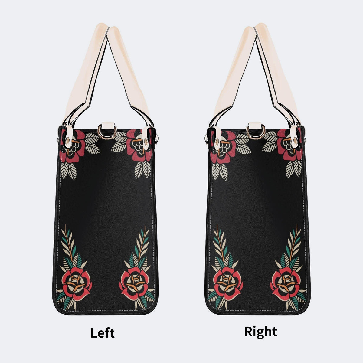 Horror Demon Print - Leather Handbag