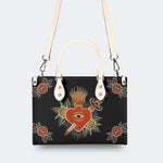Flaming Heart Art Print - Leather Handbag