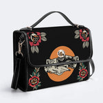 Trust No One Snake Print - Leather Satchel Bag