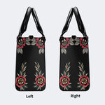 Death Moth Vintage Print - Leather Handbag