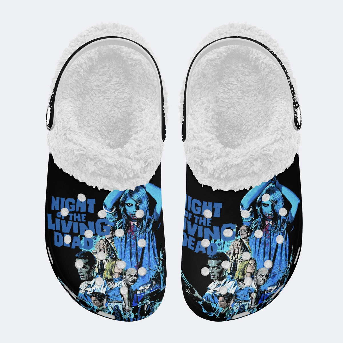 Night Of The Living Dead - Fur Lined Slippers/Sandals