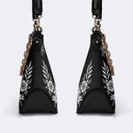 Death Moth Vintage Print - Leather Crossbody Bag