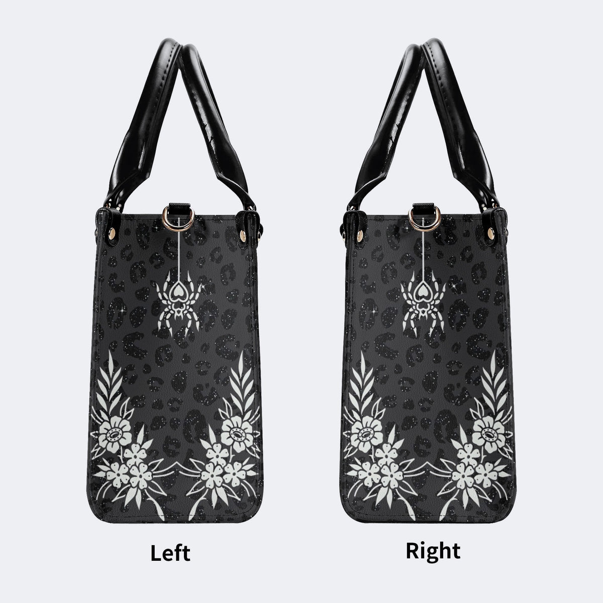 Classic Death Moth Vintage Print - Leather Handbag