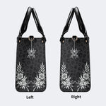 Classic Death Moth Vintage Print - Leather Handbag