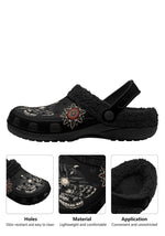 Skull Moth Ritual Fuzzy Slippers