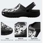 Unisex Black Metal Pinhead Print - Slippers/Sandals