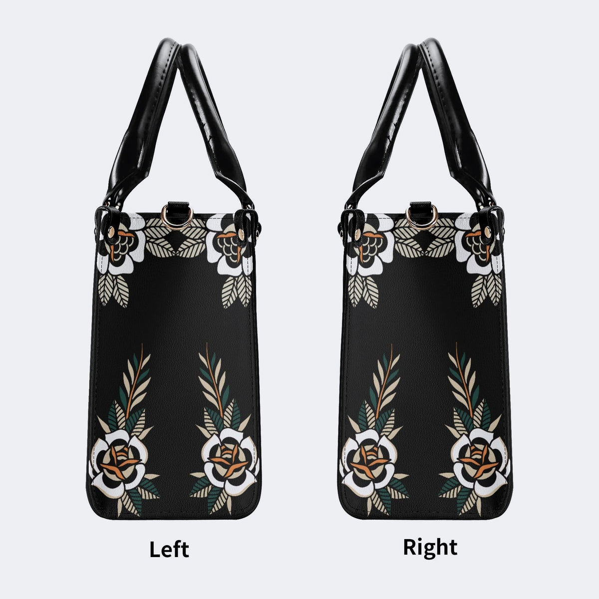 Death Moth Vintage Print - Leather Handbag