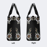 Death Moth Vintage Print - Leather Handbag