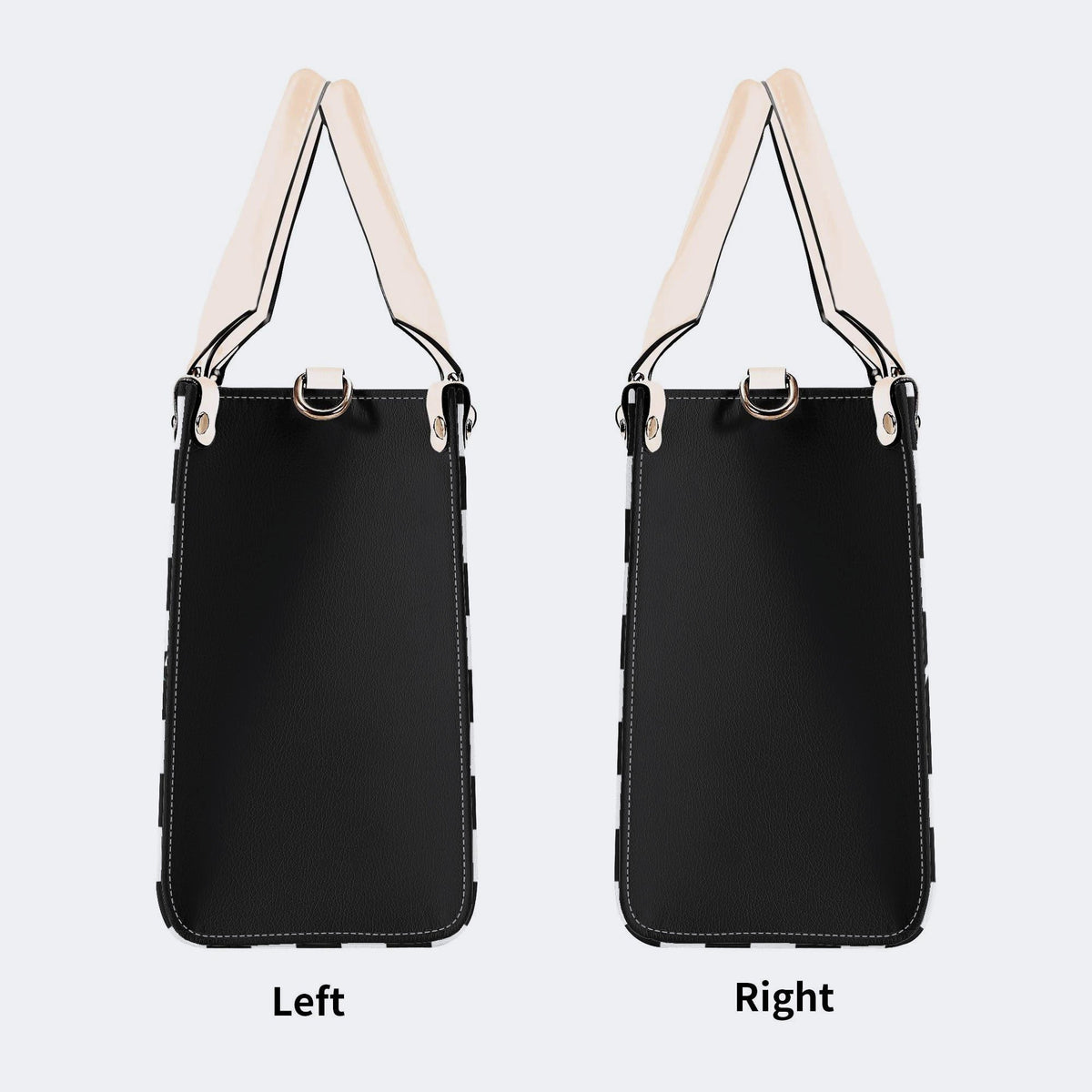 Gothic Pattern Patchwork Print - Leather Handbag