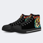 Unisex Horror Skull Print - High Top Canvas