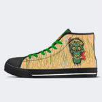 Unisex Skull&Letter Print - High Top Canvas