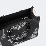 Classic Death Moth Vintage Print - Leather Handbag