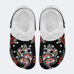 Snake Art Print - Fur Lined Slippers/Sandals