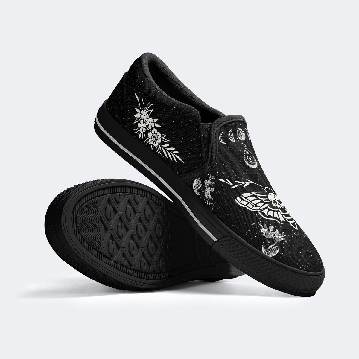 Classic Death Moth Vintage Print - Slip On Shoes