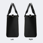 Vintage Radio Print - Leather Handbag