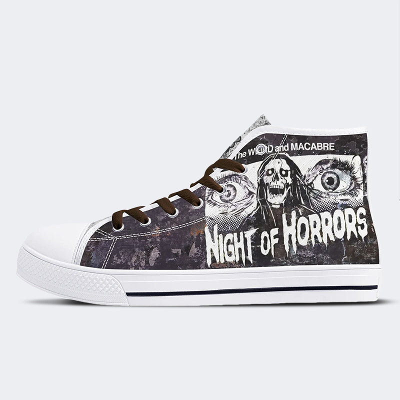 Unisex Night Horror Print - High Top Canvas