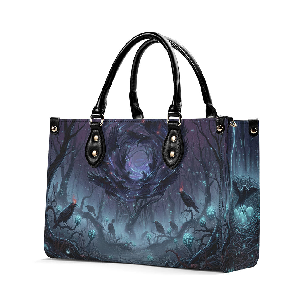 Ravenfall Nocturne - Leather Handbag