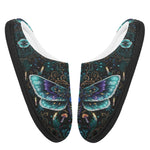 Gemstone Illusion Moth Fleece-Lined Slippers