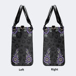 Death Moth Vintage Print - Leather Handbag