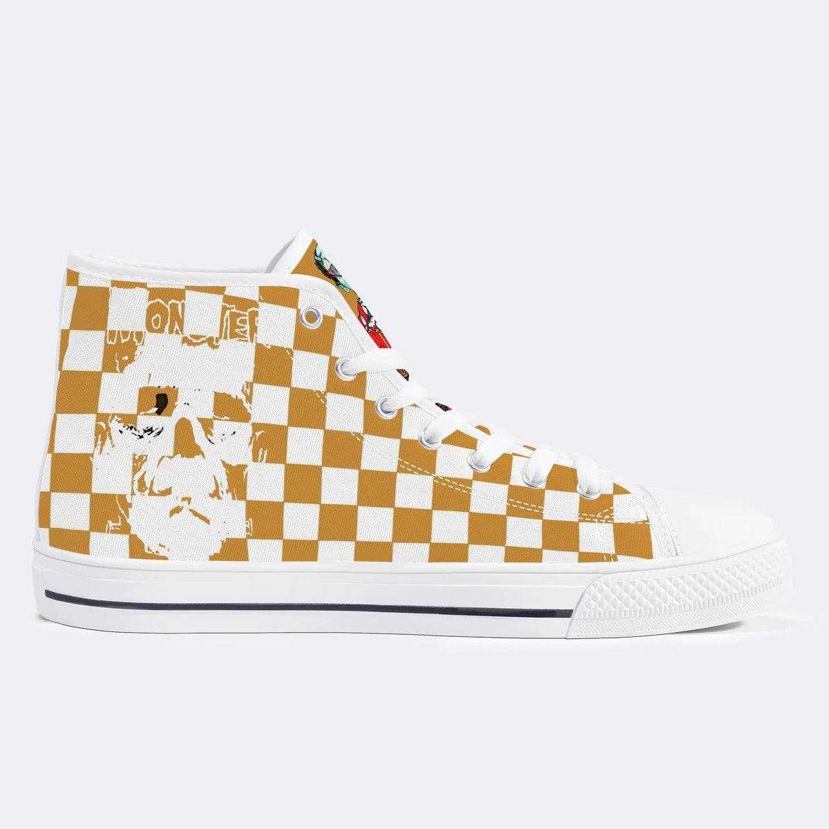 Unisex Monster Print - High Top Canvas